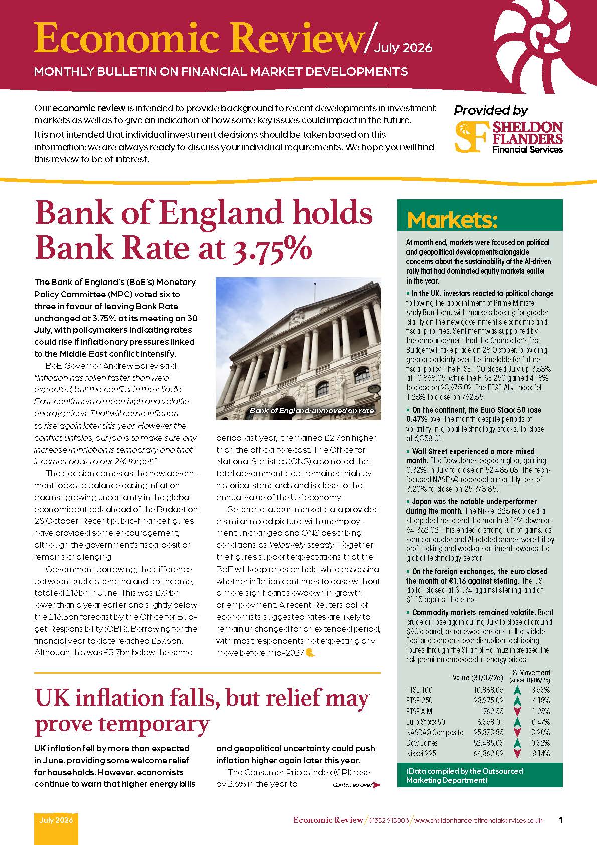 Economic review – July 2026 🐚